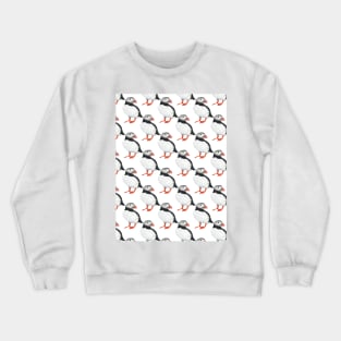 Puffin Pattern Crewneck Sweatshirt